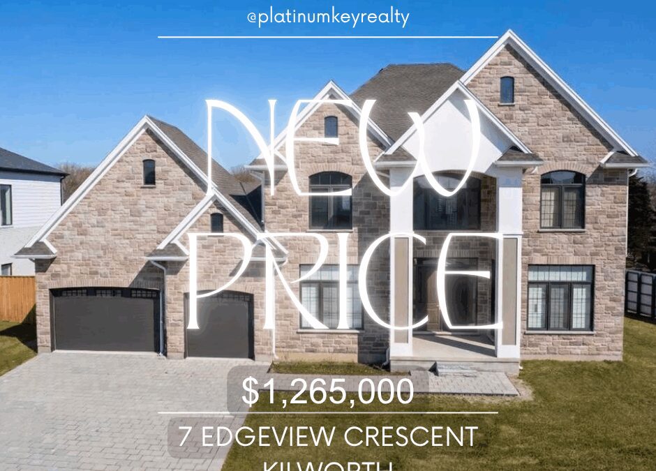 NEW PRICE! 7 Edgeview Crescent, Kilworth – $1,265,000