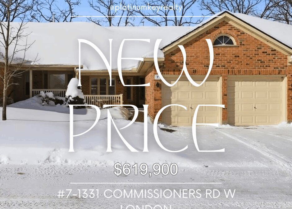 Price Improvement! #7-1331 Commissioners Rd W – $619,900