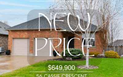 Price Improvement in Strathroy! 56 Cassie Cres – $649,000