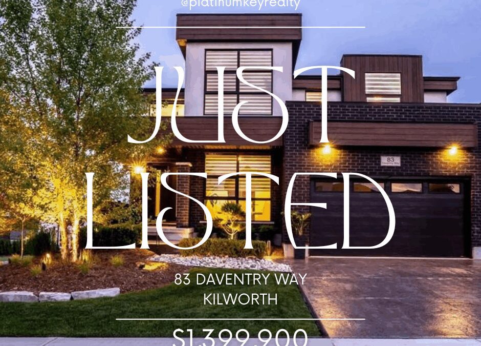 New Kilworth listing! 83 Daventry Way – $1,399,900
