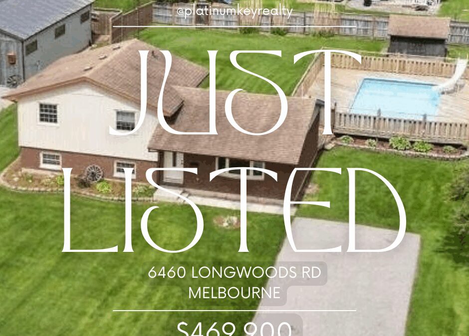 New Melbourne listing! 6460 Longwoods Rd – $469,900