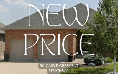 Price Improvement in Strathroy! 56 Cassie Cres – $629,900