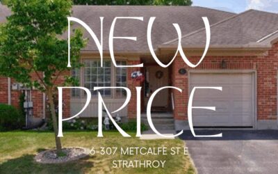New Price in Strathroy! 6-307 Metcalfe St E – $459,900