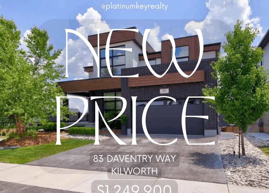 Price Improvement in Kilworth! 83 Daventry Way – $1,249,900