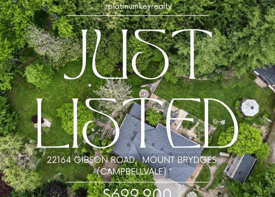 Just listed in Mount Brydges! 22164 Gibson Rd – $699,900