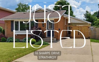 New Strathroy listing! 16 Sharpe Drive – $499,900
