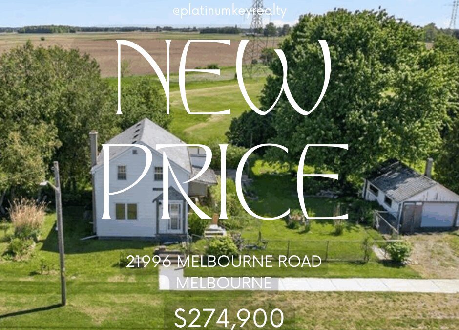 New Price! 21996 Melbourne Rd – now $274,900