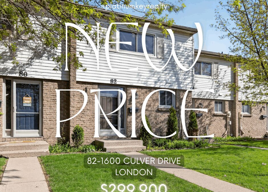 New Price! #82-1600 Culver Drive, London – $299,900