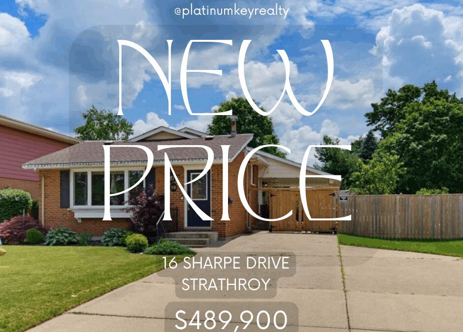New Price! 16 Sharpe Drive, Strathroy – $489,900